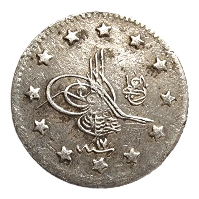 Turquie - 1 kurus 1891 (1293) argent Abdul Hamid II pièce monnaie empire ottoman