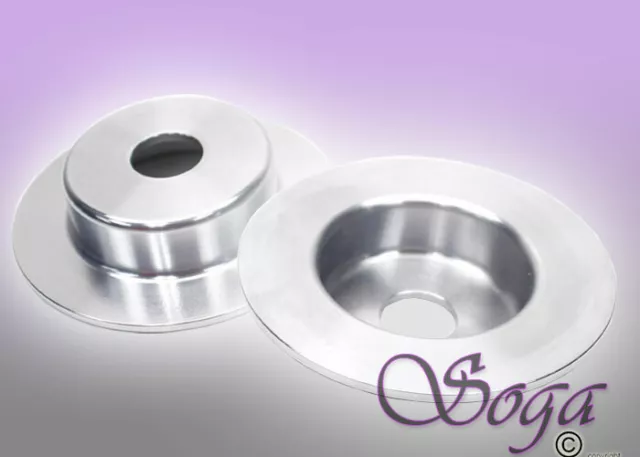 Billet Front Strut Mount Half Caps 2Pcs For Vw Mk4 Golf Gti Jetta No Rubber Ring