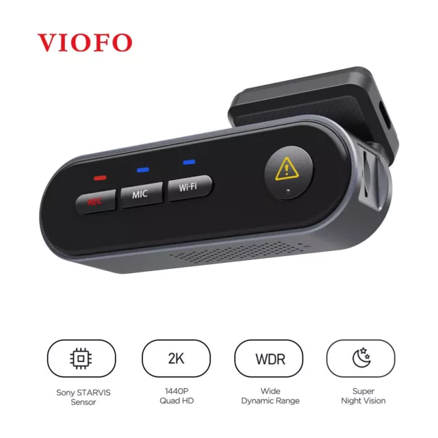 Viofo WM1 2K Quad HD Dashcam Wifi GPS Logger Stealthy Design Parking Mode