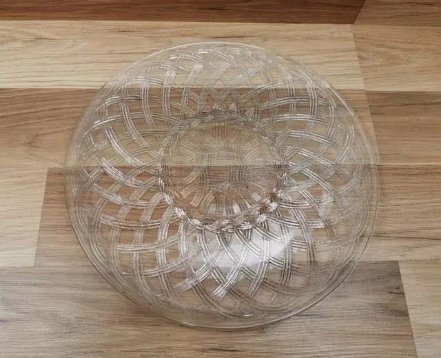 Vintage Large 12" Glass Cake Serving Plate / Platter