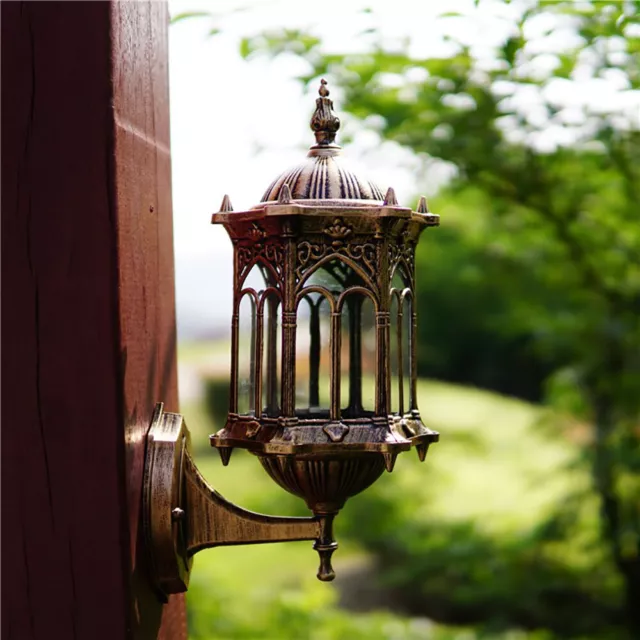 Garden Outdoor Sconce Porch Lamp Antique Lantern Wall Lamp Exterior Wall Light