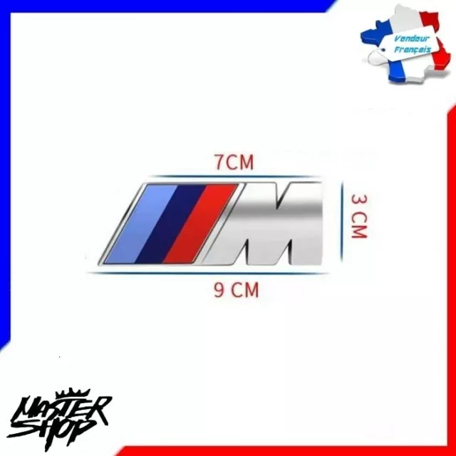 Emblème Logo M Pour BMW Chrome 9x3 Neuf envoi suivi