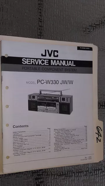 JVC PC-W88 Original Service Manual Free Shipping 