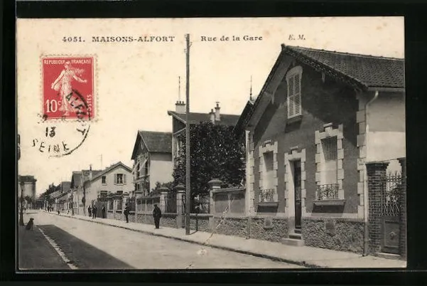 CPA Maisons-Alfort, Rue de la Gare 1913