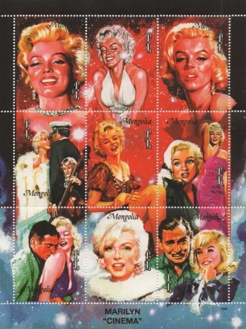 Marilyn Monroe Error/Misprint No Value On Stamps 1995 Mnh Stamp Sheet