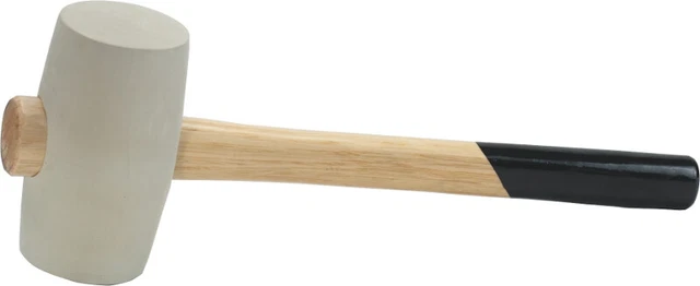 Maillet Marteau Léger Marteau de Tuile Blanc 85 MM Avec avec Tige en Bois Gr. 4