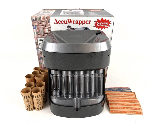 Accuwrapper Motorized Coin Sorter Counts And Wraps Coins Fast Wrappers Included!