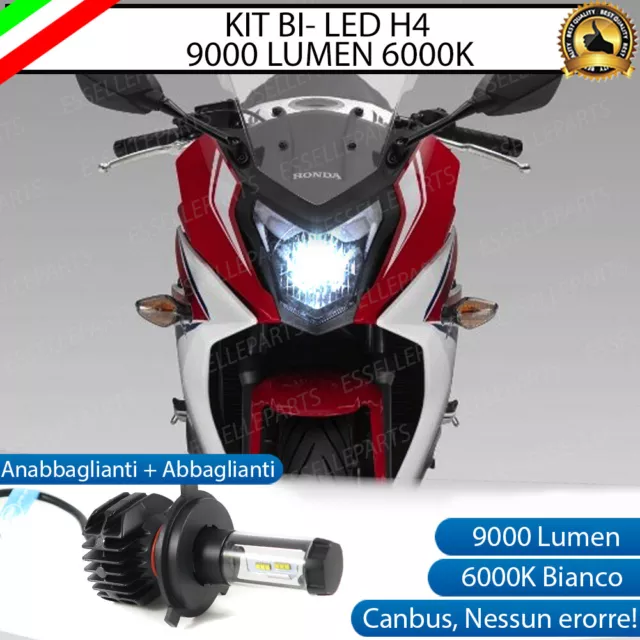 Lampada Led H4 6000K 9000 Lumen Canbus Honda Cbr 600F 650F (2011-13) Luce Bianca