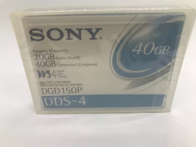 2x SONY DDS-4 Data Cartridges DGD 150P 40GB 4mm 150m - Brand New Sealed