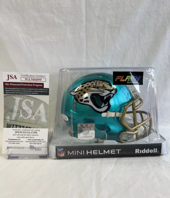 Jimmy Smith Jacksonville Jaguars Signed Autographed Mini Helmet JSA & PIA COA