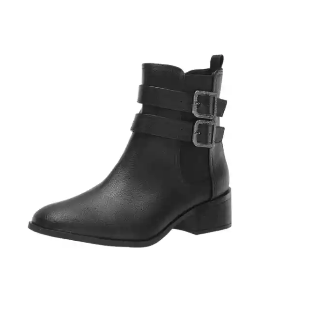 Kenneth Cole Reaction Women's Salt Biker Jewel Chelsea Booties Black Size 9 1/2