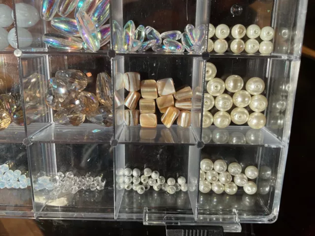 lot travail mixte VERRE, ACRYLIQUE, SWAROVSKI perles 3mm-17mm artisanat bijoux 3