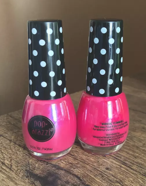 LOT OF 2 Pop-Arazzi Nail Polish - The Fuchsia is Now - NEW LOT OF 2 Pop-Arazzi Nail Polish - The Fuchsia is Now - NEW