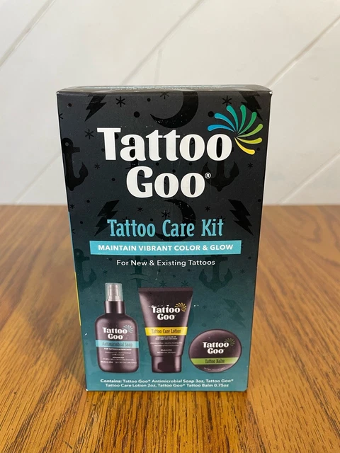 Tattoo Goo Aftercare Kit Antimicrobial Soap, Balm, and Care Lotion New