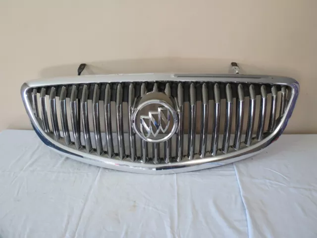 ✅ 08 09 10 11 12 Buick Enclave Front UPPER Bumper Grille Chrome w/ BRACKETS OEM