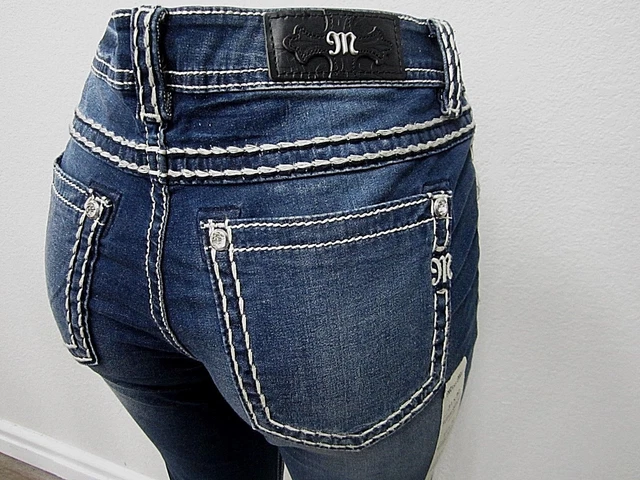 Jeans Miss Me Délavé Bleu Moyen Taille 32x29, Coupe Skinny Mid-rise - Neuf Avec étiquettes