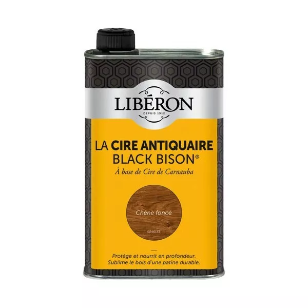 LIBERON - Cire des antiquaires black bison liquide - chêne foncé - 0.5 L