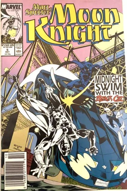 Marc Spector: Moon Knight # 5.  October 1989. Sal Velluto-Cover.  Fn 6.0