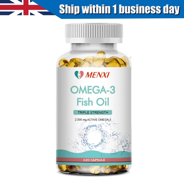 3X STRENGTH 2500MG EPA & DHA Omega 3 Fish Oil 120Pcs Capsules Highest