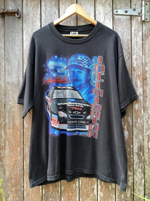 Vintage NASCAR T Shirt Size XL 2001 Y2K Dale Earnhardt Racing Intimidator