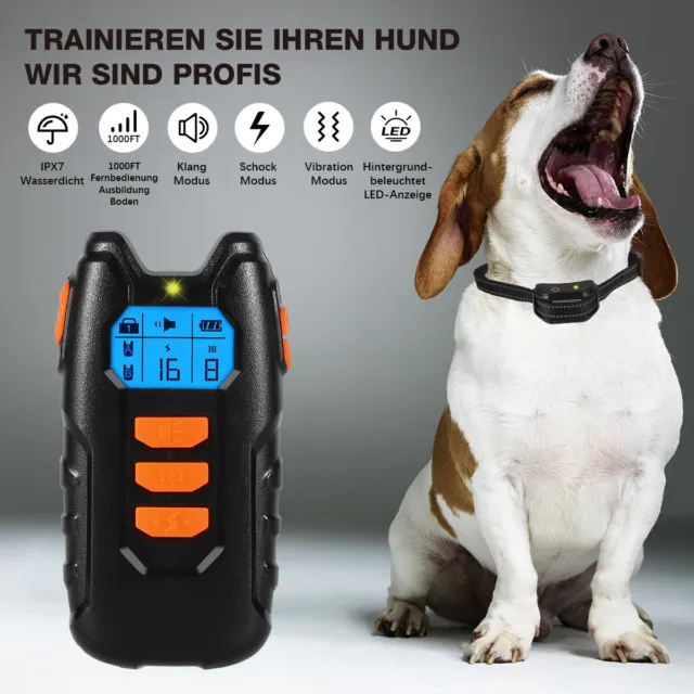 Collar educativo entrenamiento perro mando a distancia entrenamiento sonido, vibración, choque 2