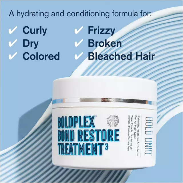 BoldPlex 3 Bond Repair Hair Protein Treatment Mask for Dry Damaged hair - & for 3