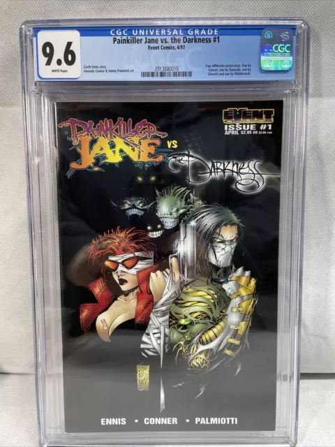 Painkiller Jane vs The Darkness #1 Event Comics 1997 Silvestri Cover CGC 9.6