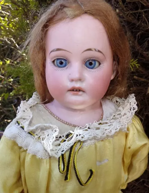 Antique Armand Marseille 3200 Lovely Doll In Yellow Dress - 14 Inches High