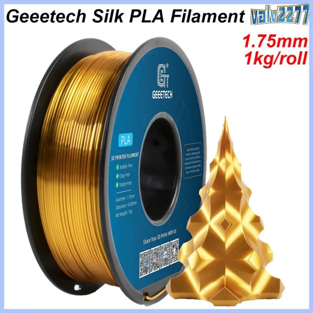 Geeetech seta PLA stampante 3D filamento 1,75 mm 1 kg/rotolo seta lucida oro DE