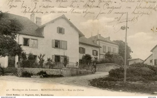 S8426 cpa 25 Montagnes du Lomont - Montécheroux - Rue du Chêne