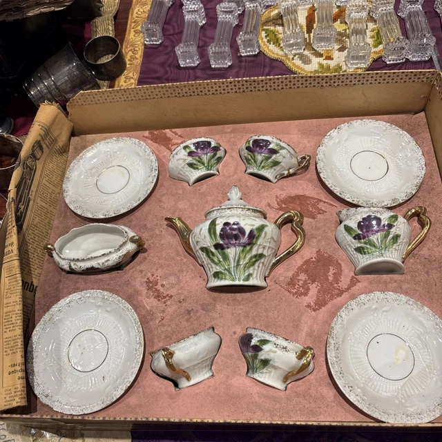 Service à café ancien en porcelaine de Paris époque