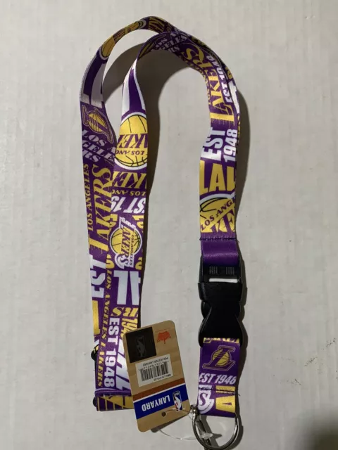 Los Angeles Lakers NBA Dynamic Lanyard Keychain w/ Safety Clip