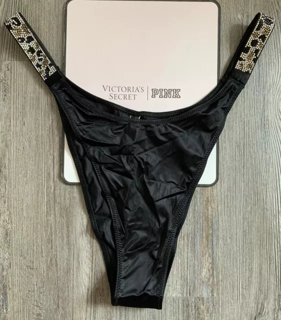 XL VICTORIA SECRET Very Sexy Rhinestone Shine Strap Brazilian Bling Panty  NEW £22.74 - PicClick UK