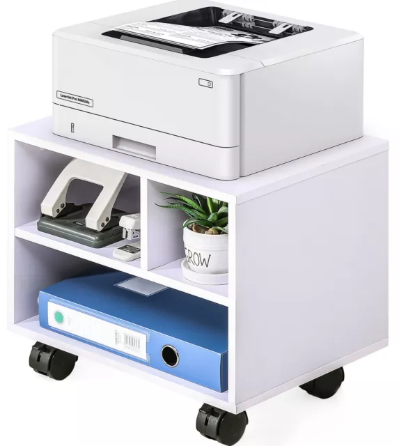 Printer Stand On Wheels Mobile Under Desk Work Cart PS304005WW