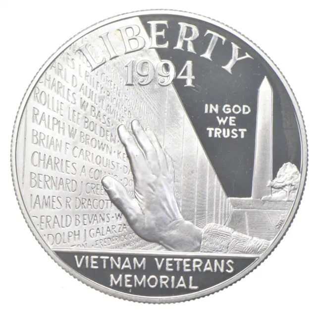 1994-P Proof Vietnam War Memorial Commemorative Silver Dollar $1 *0052