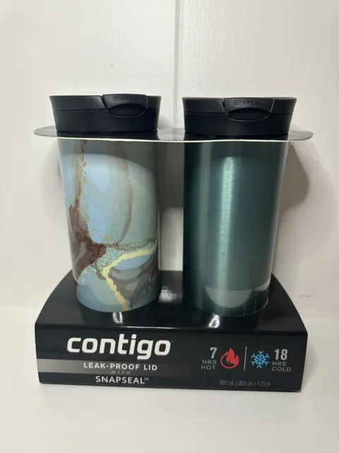 Contigo 20 oz. Byron 2.0 SnapSeal Insulated Travel Mug 2-Pack  Color Bubble Tea