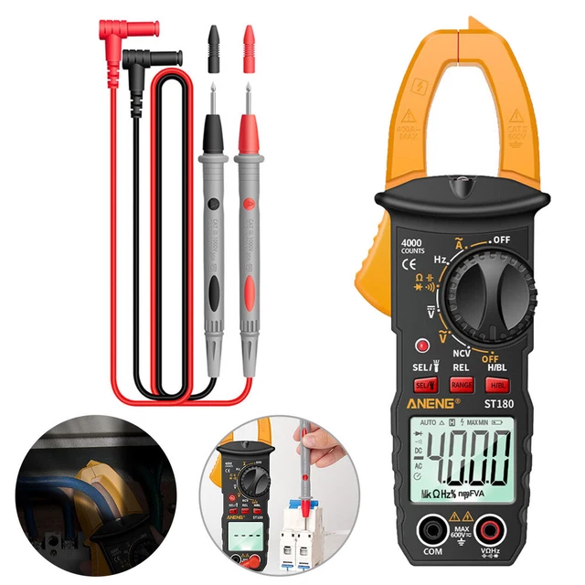 4000 Counts Digital Clamp Meter Current Voltage AC/DC Multimeter Volt Amp Tester