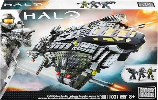 NEW  Mega Bloks Halo UNSC Vulture Gunship Building Set - 1031pcs (CNG71)