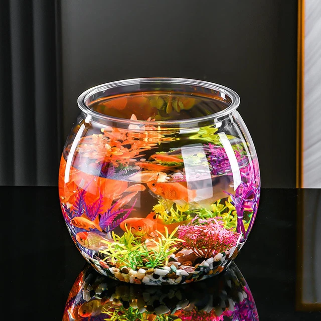 Fish Living Tank Small Fish Tank Office Round Fish Tank Fish Bowl