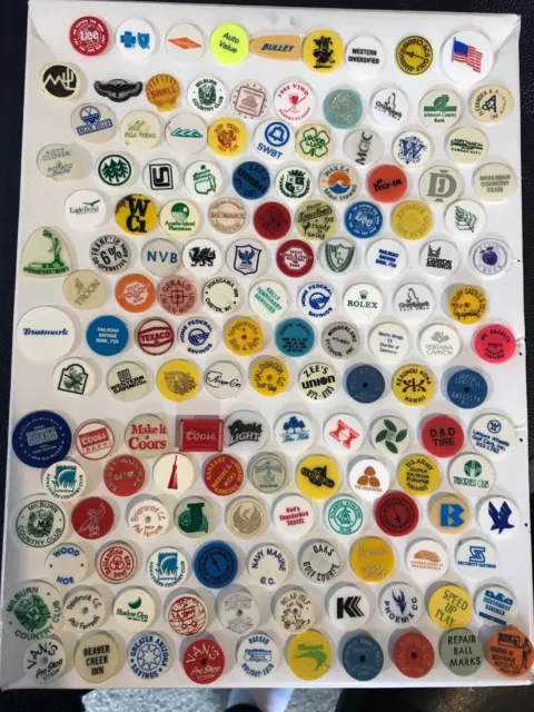 Golf Ball Markers Lot Advertising Courses Troon Pinehurst Rolex Coors Augusta