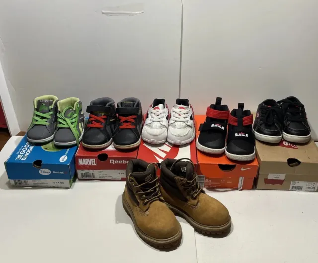 Sneakers Boys Toddler Shoes Nike Reebok, Timberland Boots Levi’s￼ Size 5-5c READ