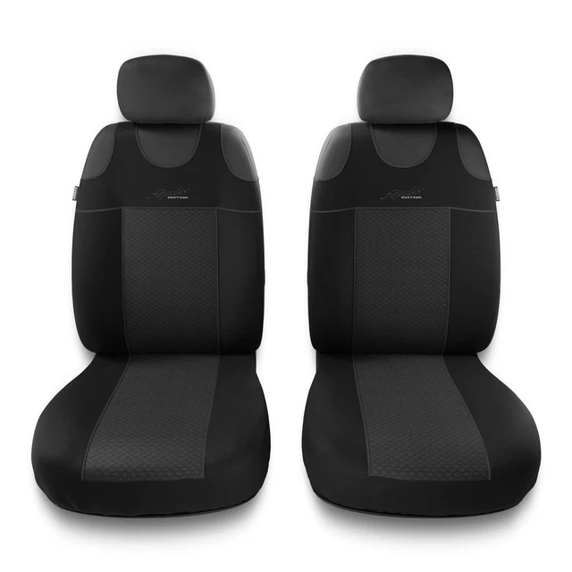 Housses De Siège Auto Cuir PU Noir Et Rouge Pour Renault Megane Clio (Avant)