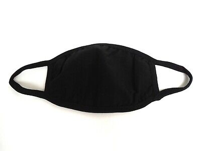 Black Face Mask Washable Reusable Cotton Safety Protection 1/3/5/10/25 50/100 3