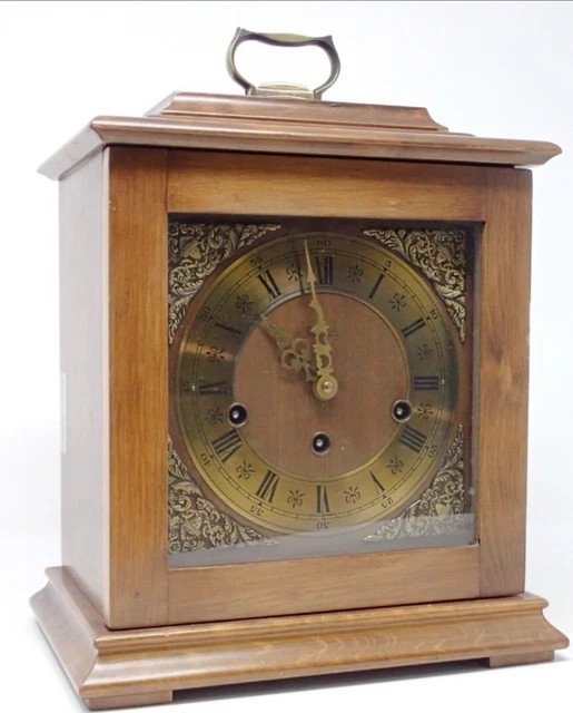 VINTAGE ELGIN FRANZ Hermle Westminster Chime Mantel Clock & Key 350