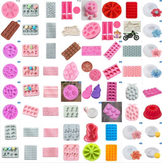 Jabón de silicona molde pastel galletas vela molde artesanal sartén bandeja molde Reino Unido,-