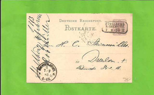 Sachsen / STOLLBERG B. CHEMNITZ 7.2.83, Ra3 auf DR P12