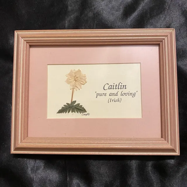 Vintage 1980’s “Caitlin” - Pure & Loving (Irish) by Caryl - 6” x 8” Dried Flower
