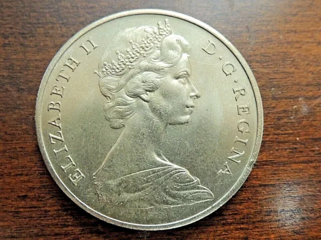 1967 Gibraltar One (1) Crown "Elizabeth ll" Coin