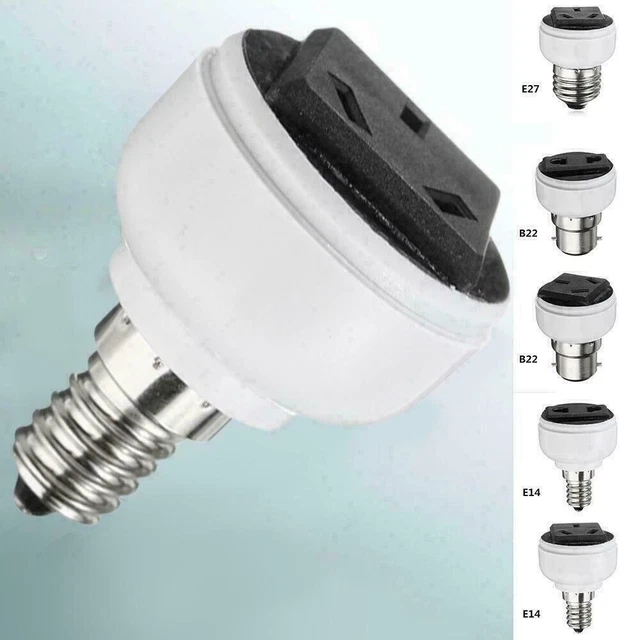 Adaptateur Prise E27 Pour Lampe De Studio - Alimentation 100-240V, Classe énergétique A, Couleur Blanc