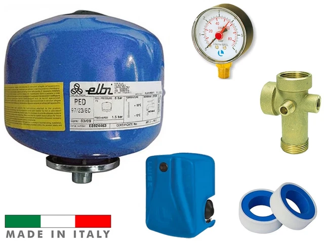 Kit Idrosfera Per Autoclave - Include Raccordo 5 Vie, Manometro, Teflon E Pressostato Square D - Foto 12